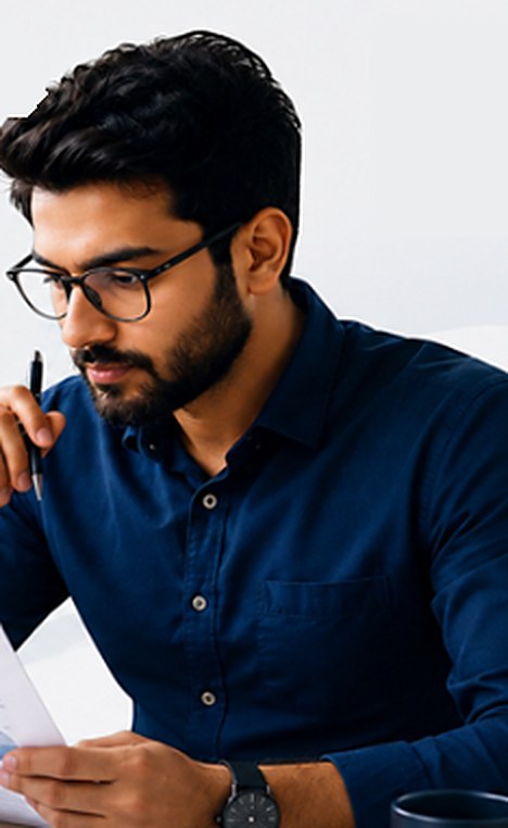 Royal IT Park team member reviewing a project